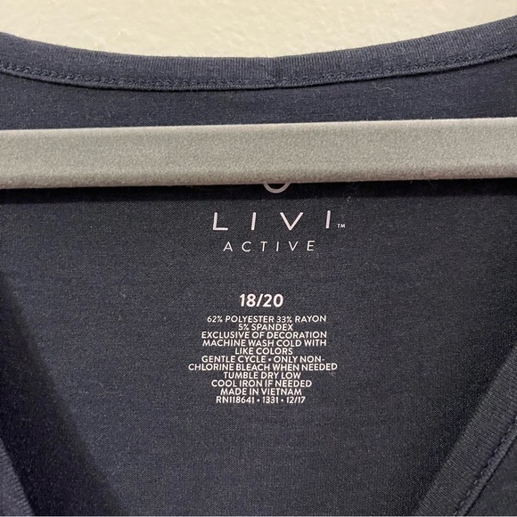 Livi Active - Lane Bryant Blue Long Ruched Tank Top - 18/20 2X - Picture 6 of 8